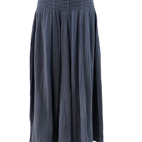 Cloth + Lace ~Sky Blue Shirred Elastic Waist Pant ~lightweight gauze fabric ~S/M - Picture 2 of 15